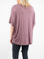 drape pocket tee in mauve from back