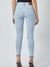 light wash skinny jeans distressed from back