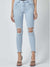 light wash skinny jeans distressed from front