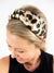 cheetah headband on person