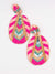 Oval Colorful Beaded Earrings