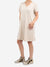 oatmeal v-neck t-shirt dress from front