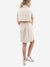 beige linen dress from back with open back