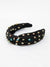 black fabric multi-color jeweled headband