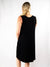 black bamboo fabric tank dress from the back