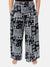 paisley smock black and white patterned pants