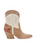 suede western booties from side