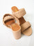 braided block  heel in tan from the top
