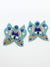 seed bead butterfly earrings in aqua
