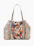 camo beaded tote bag from front
