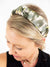 Camo fabric headband on person