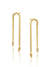 gold chain leaf earrings