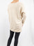 beige tunic sweater from back