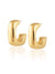 square style gold hoop earrings