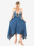 denim tencel dress from the front