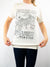 Ivory colored t-shirt with tiger graphic and dream on dreamer wild and free wording in grey