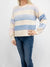 pastel patterned sweater from front