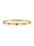 gold bangle bracelet with small emerald baguettes