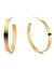 flat gold waterproof hoop earrings