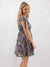 floral navy mini dress from side
