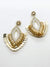 Beaded Diamond Shape Earrings Ivory