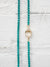 turquoise chain with pave gold clasp choker