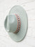 Mint wide brim hat with pearl band