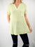 waffle knit top in green front view