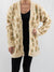 beige cheetah print fuzzy cardigan