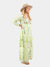 yellow maxi cover up dress from the side