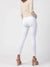 white high rise denim jeans from back