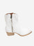 white western style booties from side with zipper