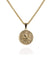 gold cone zodiac necklace leo