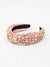 light pink jeweled velvet headband