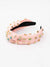 light pink fabric multi-color jeweled headband