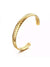 gold cuff bracelet with feather detailing