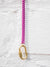 neon pink enamel necklace with gold carabiner