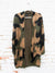 camo green cardigan from front