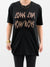 black tee with long live cowboys on front