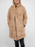 sherpa camel long jacket from front