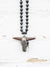Pave Long Horn Beaded Necklace