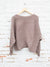 dolman ribbed sweater in taupe