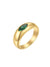 gold ring with emerald stone