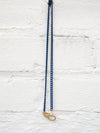 navy pave clasp choker necklace