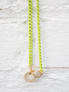 lime chain pave chocker necklace