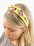 neon jewel headband on model
