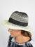 Black and white summer Panama hat
