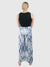 tie dye blue and white wide leg pant from back