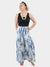 tie dye wide leg pant in blue and white
