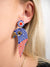 Patriotic beaded eagle earrings